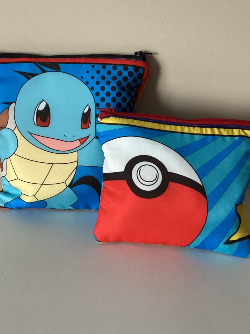 2 Pokémon Pikachu Small Handmade Zipper Pouches Make-up Coin Storage Organza Bag